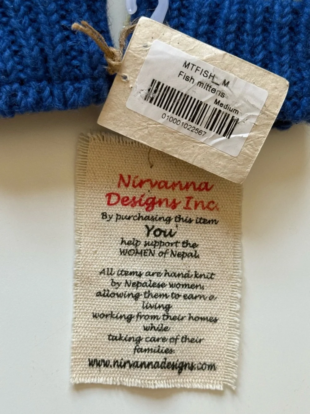 Nirvanna Designs Kids Unisex Fish Mittens - Size M (4-10Y)